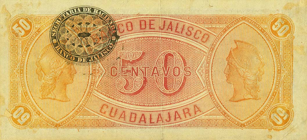 Back of Mexico pS312a: 50 Centavos from 1914