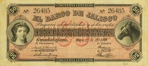 pS312a from Mexico: 50 Centavos from 1914