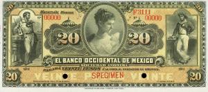 pS410s from Mexico: 20 Pesos from 1900