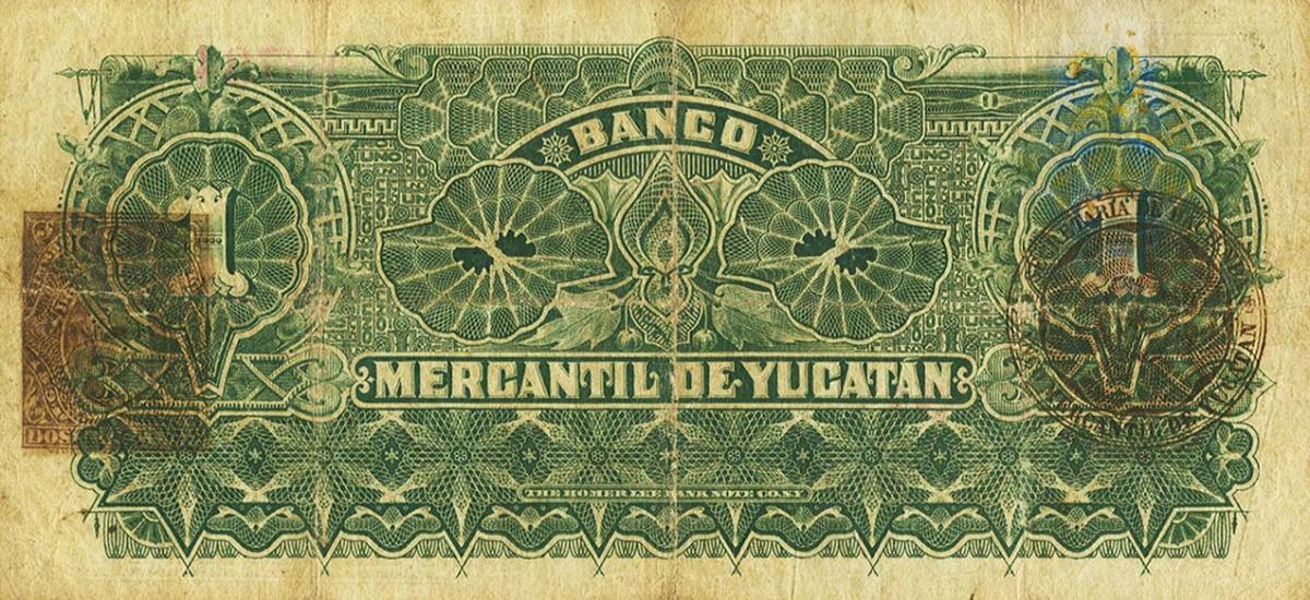 Back of Mexico pS445: 1 Peso from 1892