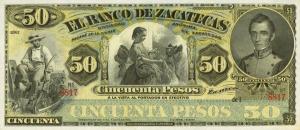 pS478r from Mexico: 50 Pesos from 1891