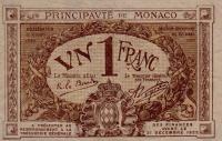 p4b from Monaco: 1 Franc from 1920