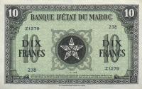 Gallery image for Morocco p25a: 10 Francs