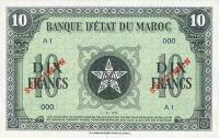 Gallery image for Morocco p25s: 10 Francs