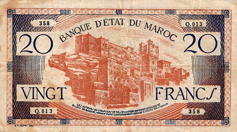 Front of Morocco p39: 20 Francs from 1943