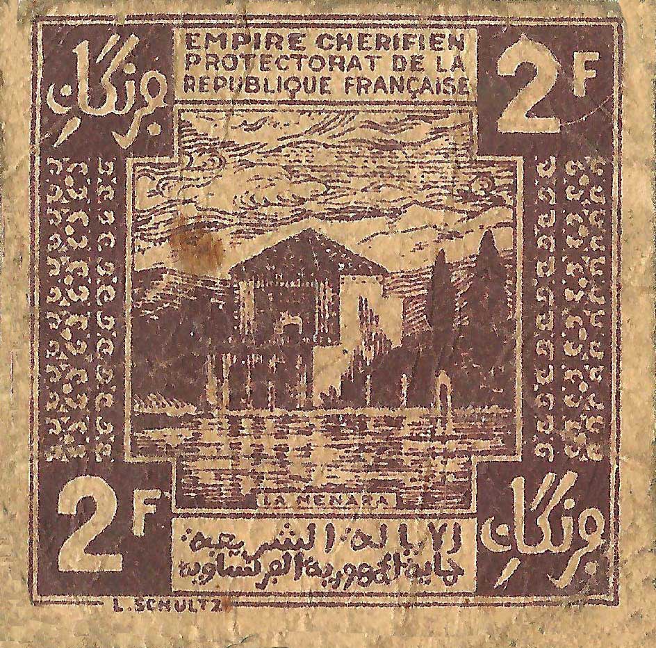 Front of Morocco p43: 2 Francs from 1944