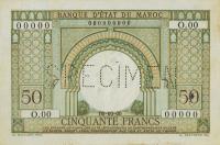 p44s from Morocco: 50 Francs from 1949