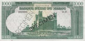 p46A from Morocco: 1000 Francs from 1951