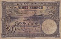p15A from Belgian Congo: 20 Francs from 1942