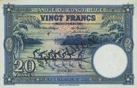 p15Es from Belgian Congo: 20 Francs from 1946
