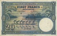 p15F from Belgian Congo: 20 Francs from 1948