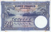 p15 from Belgian Congo: 20 Francs from 1940