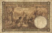 p9 from Belgian Congo: 10 Francs from 1937