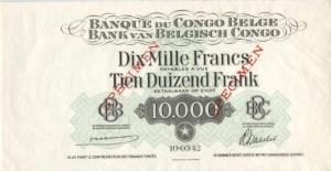 Gallery image for Belgian Congo p20: 10000 Francs