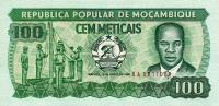 p130b from Mozambique: 100 Meticas from 1986