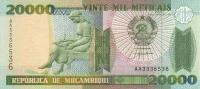 p140a from Mozambique: 20000 Meticas from 1999