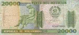 p140b from Mozambique: 20000 Meticas from 1999