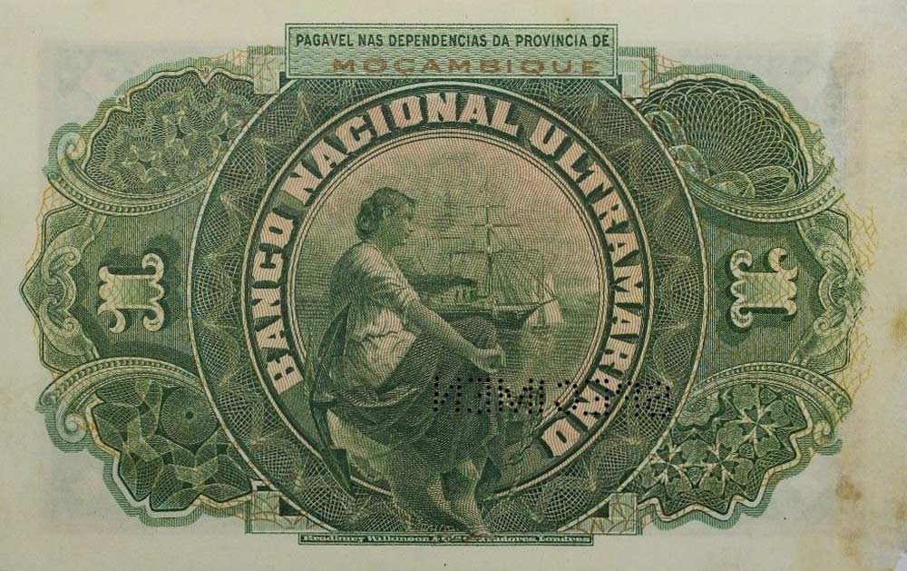 Back of Mozambique p66s: 1 Escudo from 1921