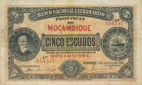 p68b from Mozambique: 5 Escudos from 1921