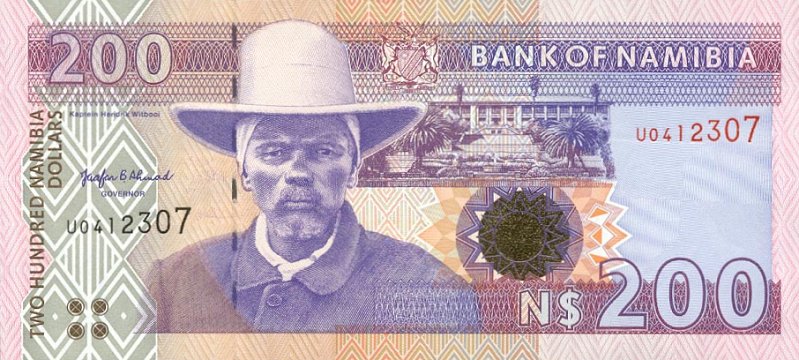 Front of Namibia p10a: 200 Namibia Dollars from 1996