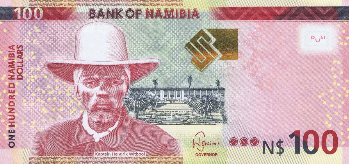 Front of Namibia p14a: 100 Namibia Dollars from 2012