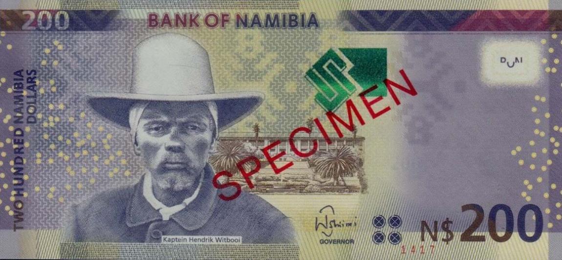 Front of Namibia p15s1: 200 Namibia Dollars from 2012