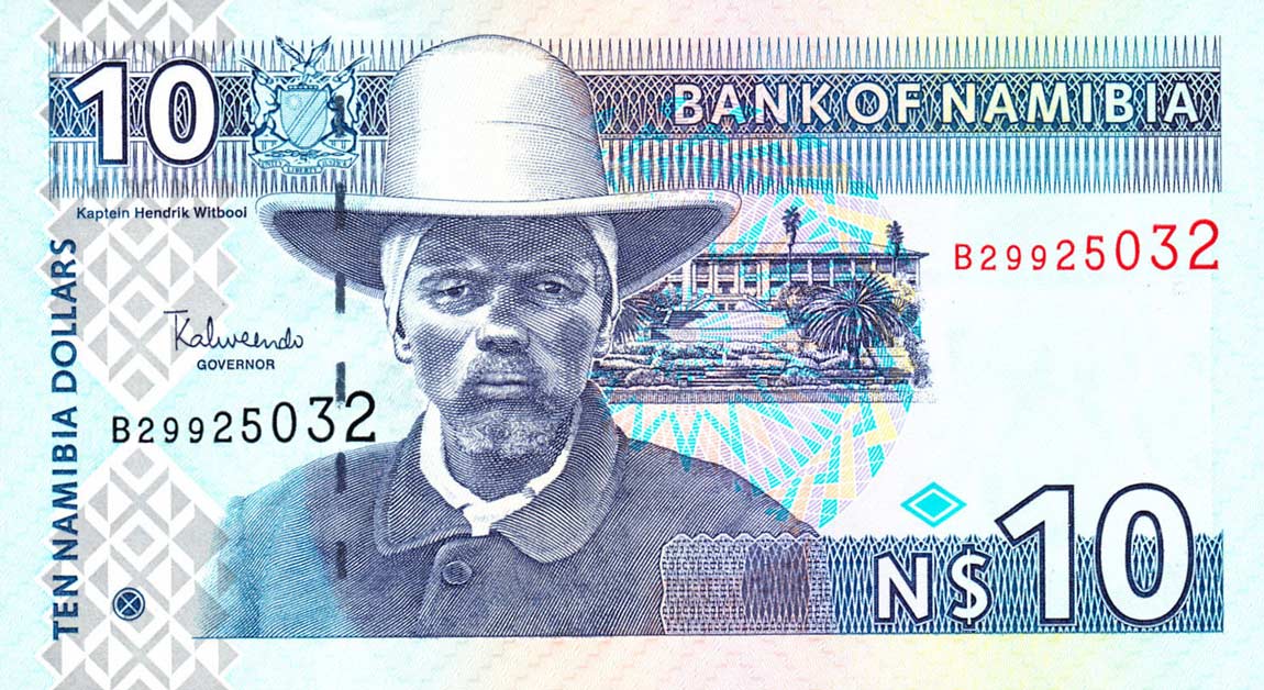 Front of Namibia p4b: 10 Namibia Dollars from 2001