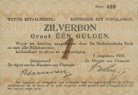 p4a from Netherlands: 1 Gulden from 1914