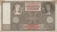 p51c from Netherlands: 100 Gulden from 1942