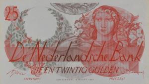 p81 from Netherlands: 25 Gulden from 1947