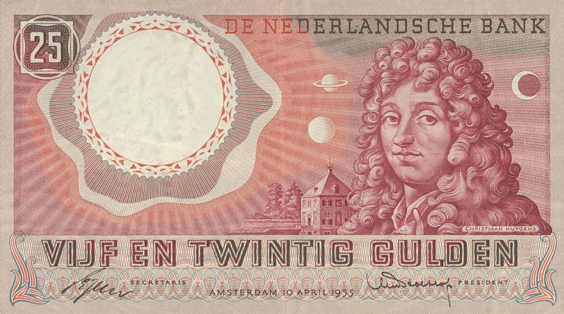 Front of Netherlands p87: 25 Gulden from 1955