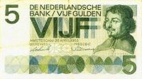 p90b from Netherlands: 5 Gulden from 1966