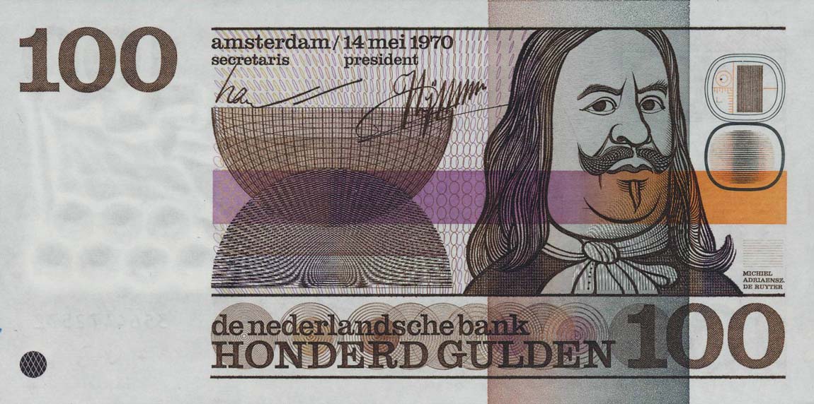 Front of Netherlands p93a: 100 Gulden from 1970