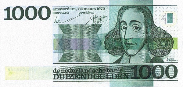 Front of Netherlands p94a: 1000 Gulden from 1972
