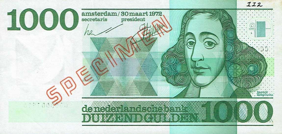 Front of Netherlands p94s: 1000 Gulden from 1972