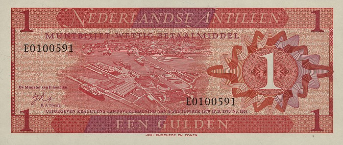 Front of Netherlands Antilles p20a: 1 Gulden from 1970