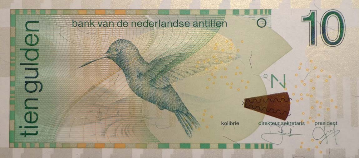 Front of Netherlands Antilles p28c: 10 Gulden from 2003