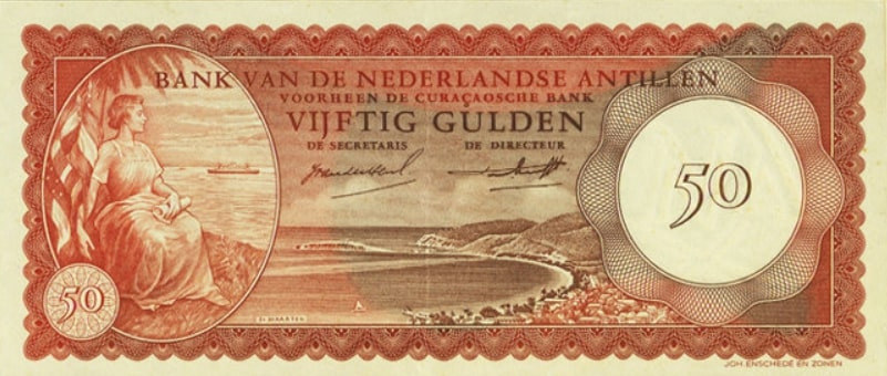 Front of Netherlands Antilles p4a: 50 Gulden from 1962