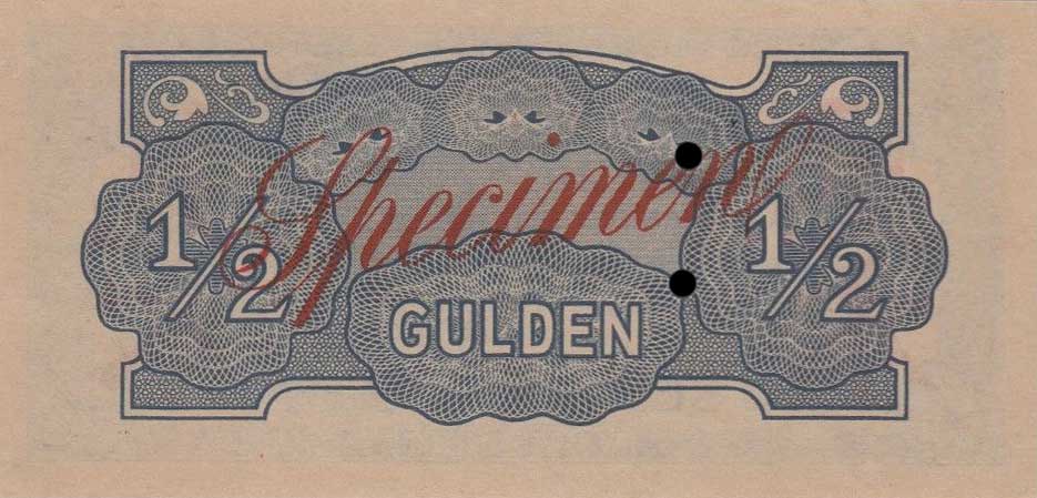 Back of Netherlands Indies p122s: 0.5 Gulden from 1942