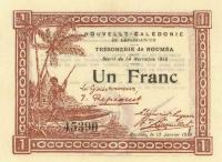 Gallery image for New Caledonia p34b: 1 Franc