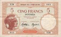 Gallery image for New Caledonia p36b: 5 Francs