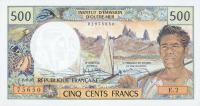 p60e from New Caledonia: 500 Francs from 1969