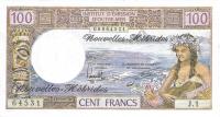 Gallery image for New Hebrides p18c: 100 Francs