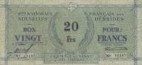 Gallery image for New Hebrides p2: 20 Francs