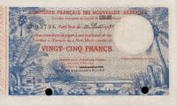 Gallery image for New Hebrides pA1: 25 Francs