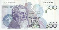 Gallery image for Belgium p143a: 500 Francs