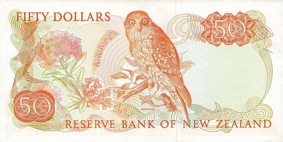 Back of New Zealand p174a: 50 Dollars from 1981