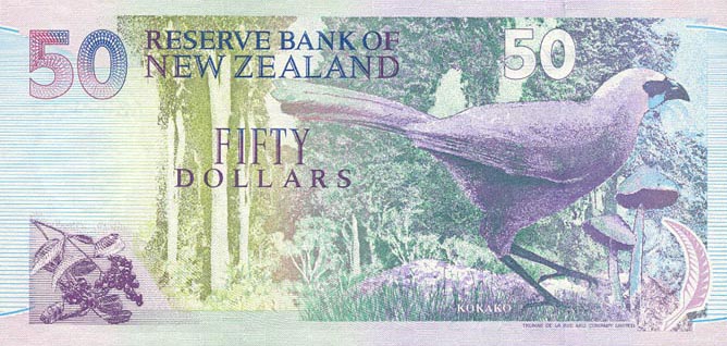 Back of New Zealand p180a: 50 Dollars from 1992