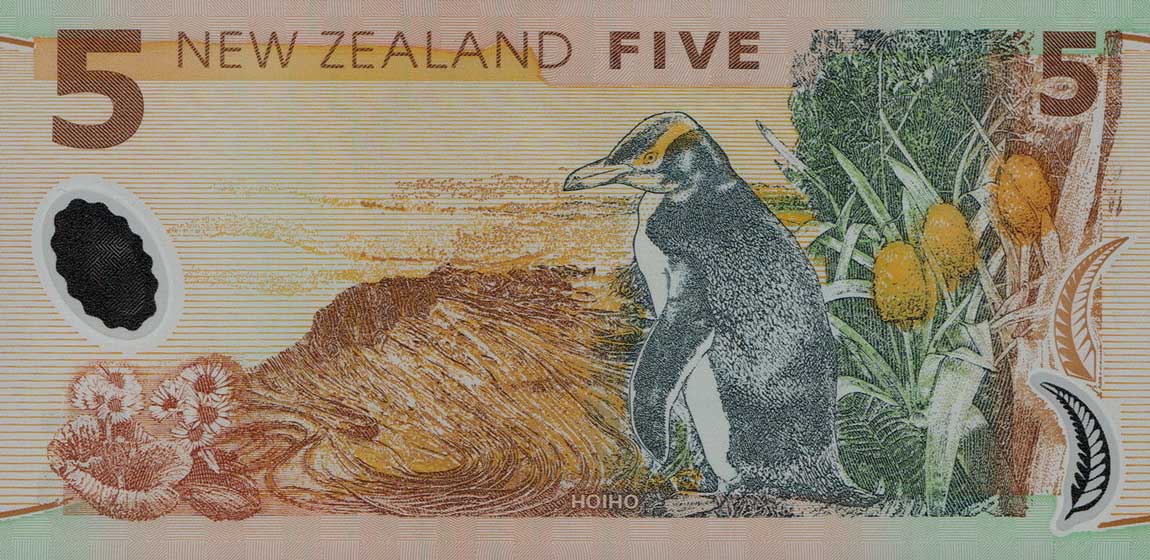 Back of New Zealand p185a: 5 Dollars from 1999