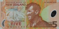 p185a from New Zealand: 5 Dollars from 1999